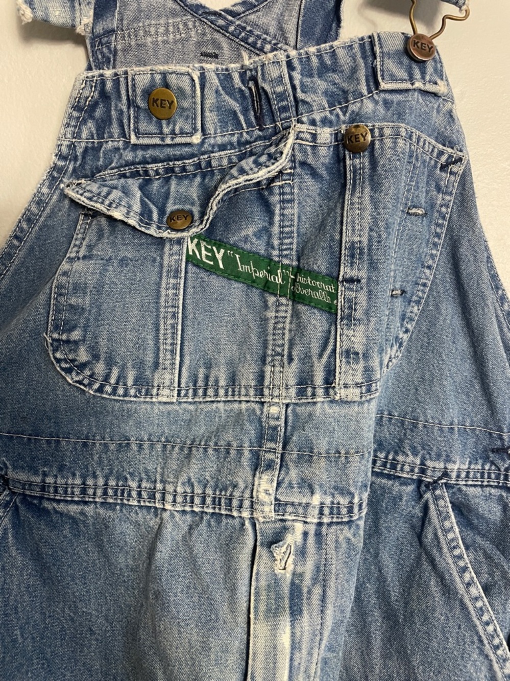 Men’s Key Imperial Vintage Work Denim Overalls size 40 x - Picture 7 of 16